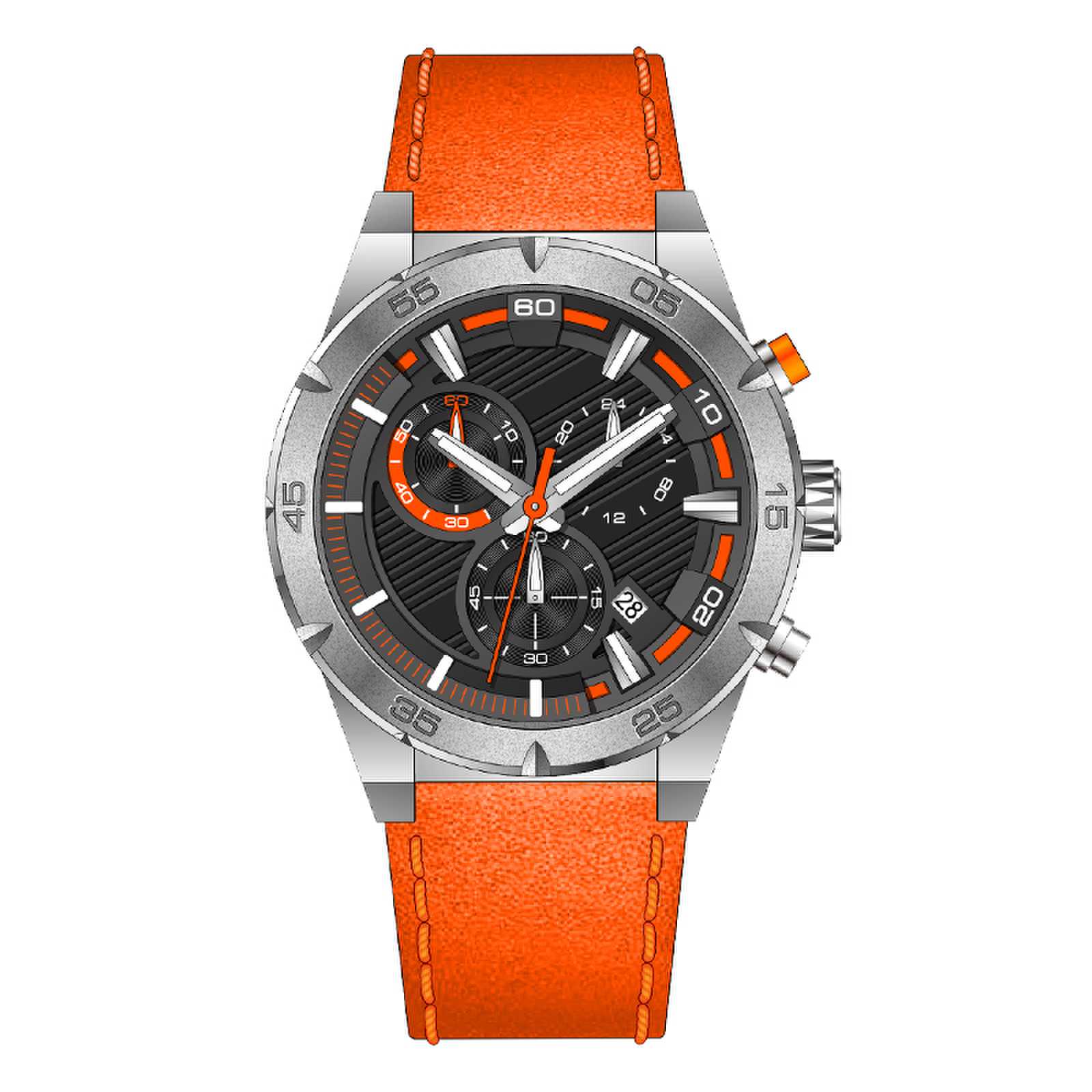 Men's Fashion Wrist Watch Alloy Watch Case 30M Waterproof Men Sport Wrist Quartz Watches