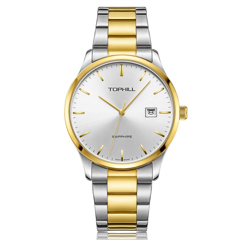 Custom Design Brand Logo Classic Stainless Steel Quartz Wristwatch