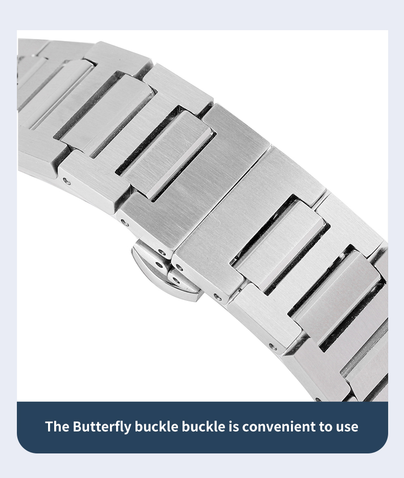 New mens automatic mechanical steel watch is powered by the MIYOTA 8215 movement.(图5)