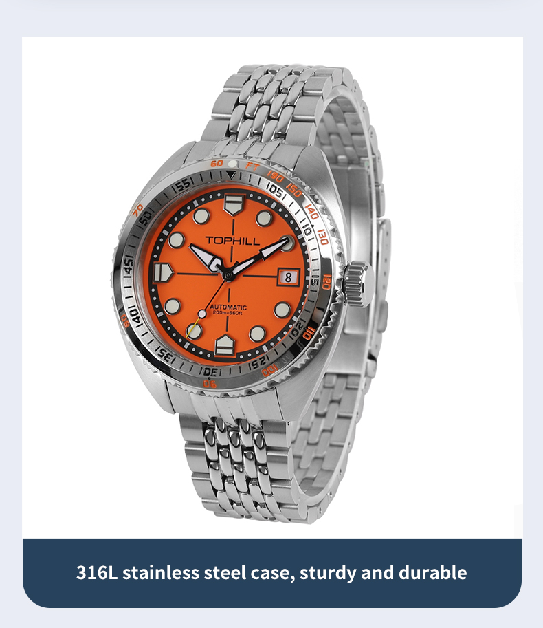 OEM/ODM Custom Logo Men‘s Luxury Automatic Stainless Steel Watch(图5)