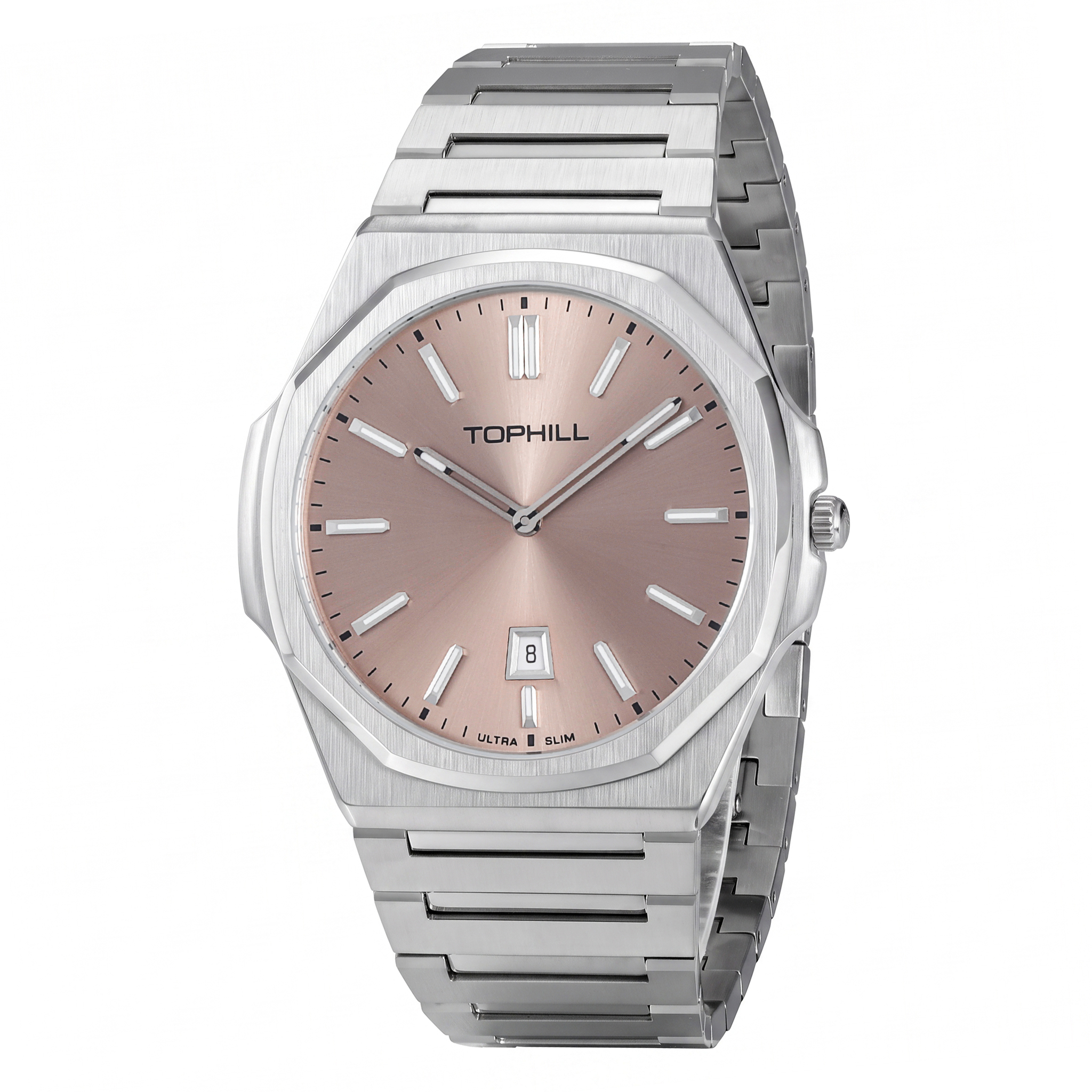 38.5mm Ultra Slim Miyota 9U15 2-Hand Quartz Watch Men Wristwatch Sunray Dial C3 Luminous 5ATM Waterproof Sapphire TW103G(图2)